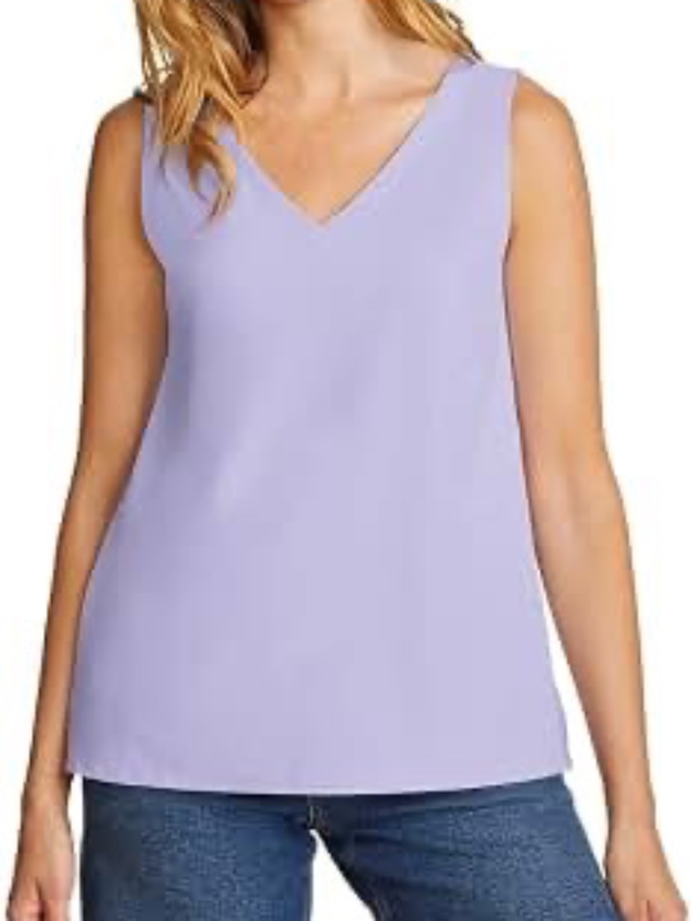 Eddie Bauer | Womens Eddie Bauer Departure V-Neck Tank | Large | Light Plum